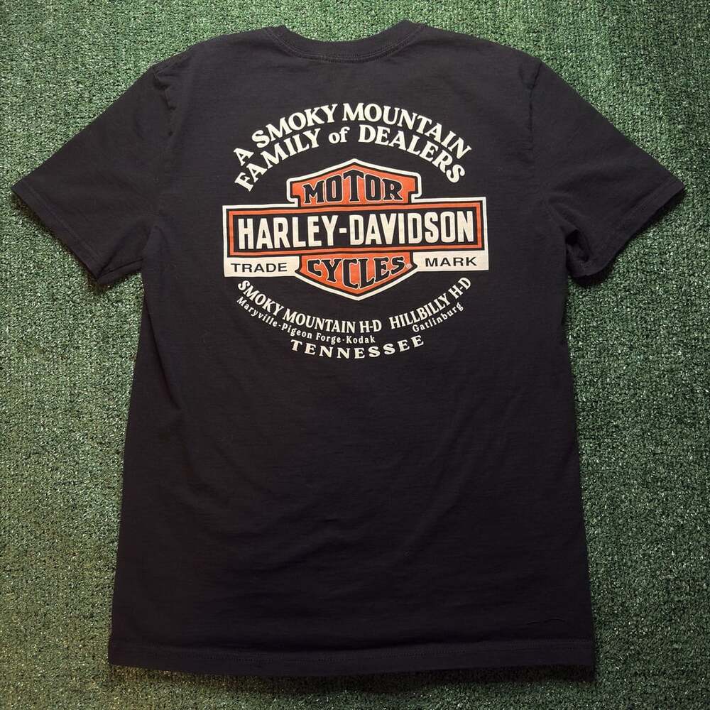 Harley-Davidson The Eagle Soars Alone Smoky Mountain T-Shirt Black Medium